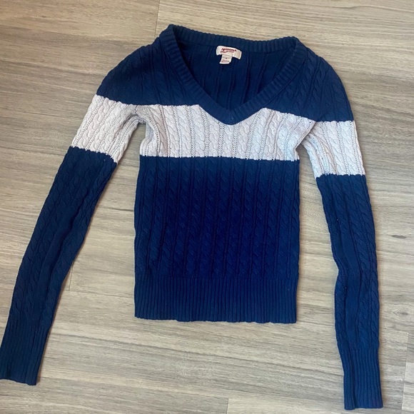 Navy Varsity Striped Sweater - Picture 2 of 2